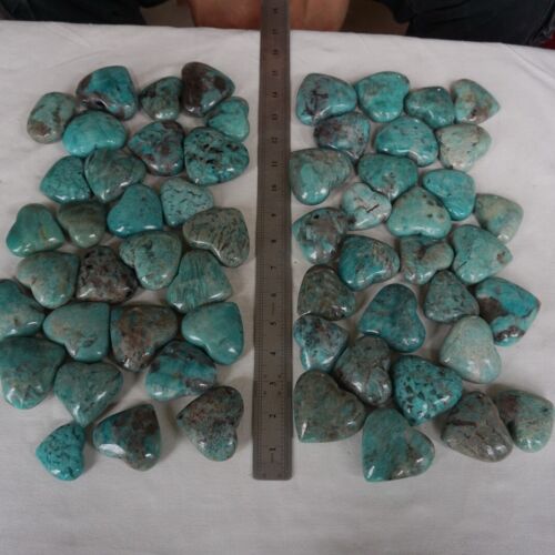 5KG 11LB 58Pcs Natural Green Amazonite Quartz Crystal Heart Palm stone Healing