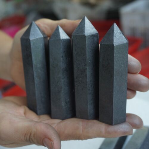 18Pcs 1kg Natural Shungite Protect Radiation Crystal Point Tower Healing Russia