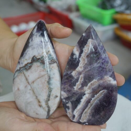 3KG 6.6LB 10Pcs Natural Phantom Chevron Amethyst Crystal Point Flame Palm Stone Healing