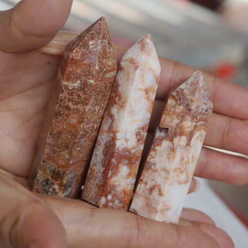 5KG 11LB 60Pcs Natural Shoushan Calcite Crystal Point Tower Obelisk Healing China Wholesale Price