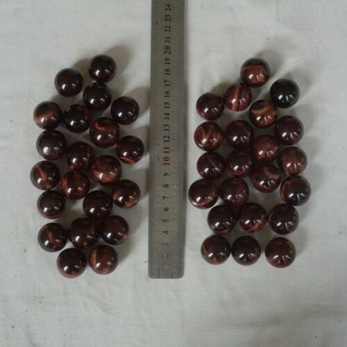 1KG 2.2LB 42Pcs Natural Red Tiger Eye Quartz Crystal Sphere Ball Healing 24-26mm