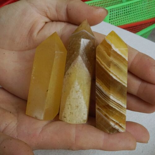 5KG 11LB 65Pcs Natural Yellow Fluorite Quartz Crystal Point Tower Healing Wholesale Lot