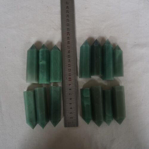 2kg 4.4LB 24Pcs Natural Green Aventurine Jade Crystal Point Tower Polished Healing