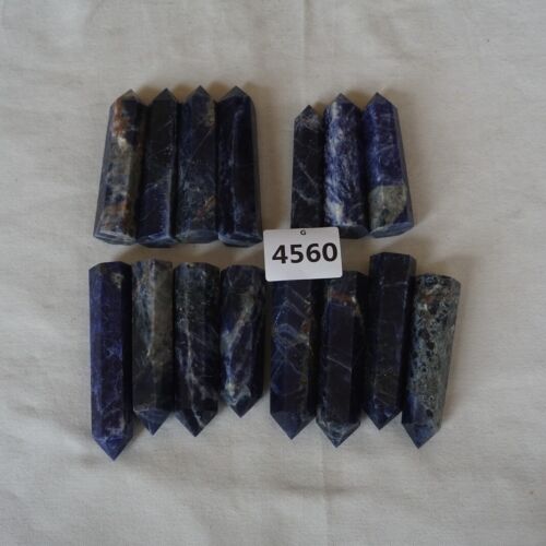 5KG 11LB 75Pcs Natural Blue Sodalite Crystal Point Tower Obelisk Polished Healing