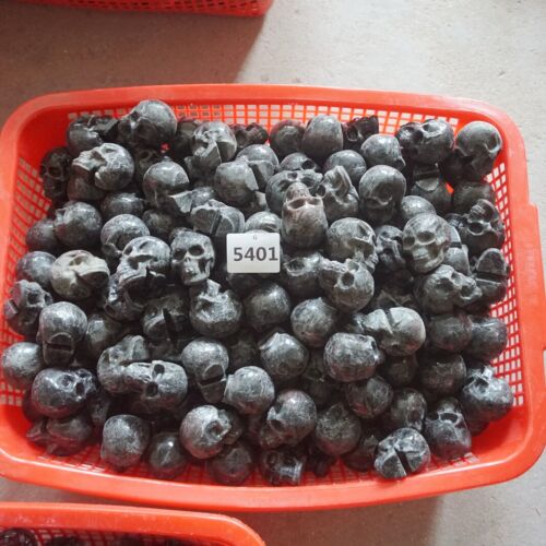 4.2LB 20Pcs 1.9kg Astrophylite Garnet Blue Flashes Crystal Skull Carving Head Healing 5cm