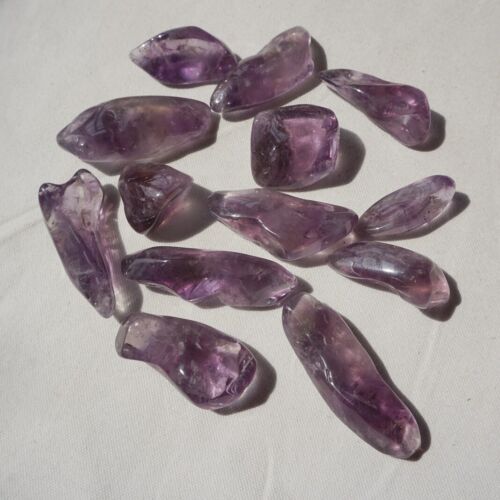 11LB 270Pcs Raw Natural Purple Amethyst Quartz Crystal Tumbled Healing Bulk