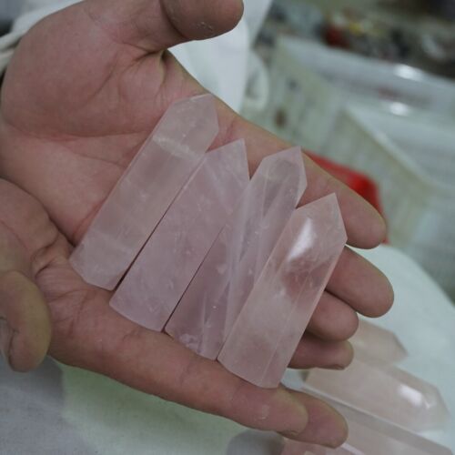 2KG 4.4LB 30Pcs Natural Pink Rose Quartz Crystal Point Tower Polished Healing