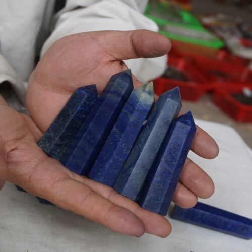 2kg 4.4LB 24Pcs Natural Blue Aventurine Jasper Crystal Point Tower Polished Healing