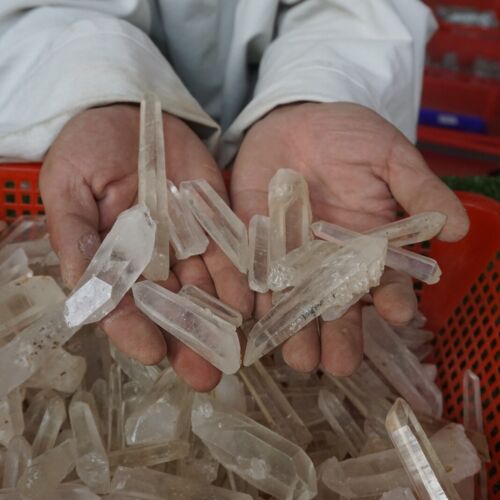 11LB 5Kg Natural Raw Clear Quartz Crystal Points Original Brazil Bulk Wholesale Lot