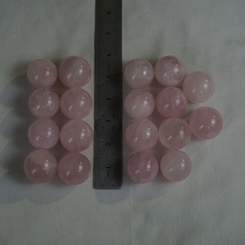 2KG 4.4LB 36Pcs Small Natural Pink Rose Quartz Crystal Sphere Ball Healing 32-35mm