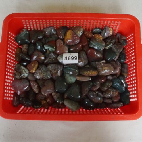 2KG 4.4LB 50Pcs Natural Ocean Jasper Onyx Quartz Crystal Love Heart Healing Bulk