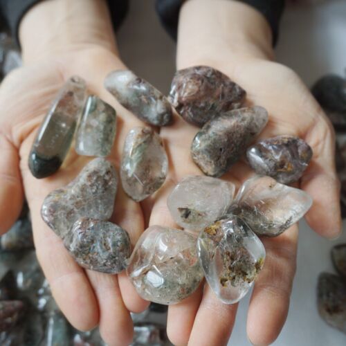 11LB 5KG 360Pcs Natural Phantom Ghost Clear Quartz Crystal Stone Tumbled Healing Brazil Wholesales Lots