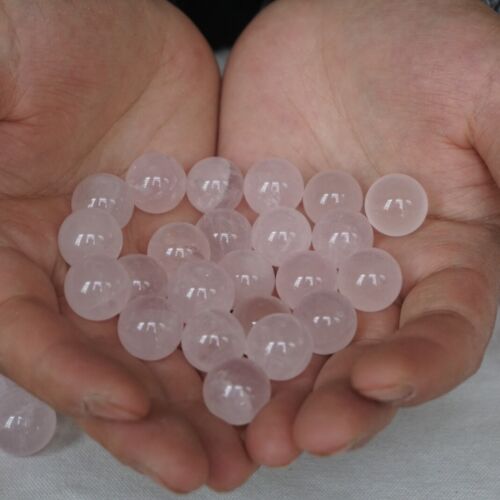 1KG 2.2LB 180Pcs Natural Small Pink Rose Quartz Crystal Sphere Ball Healing 14-17mm