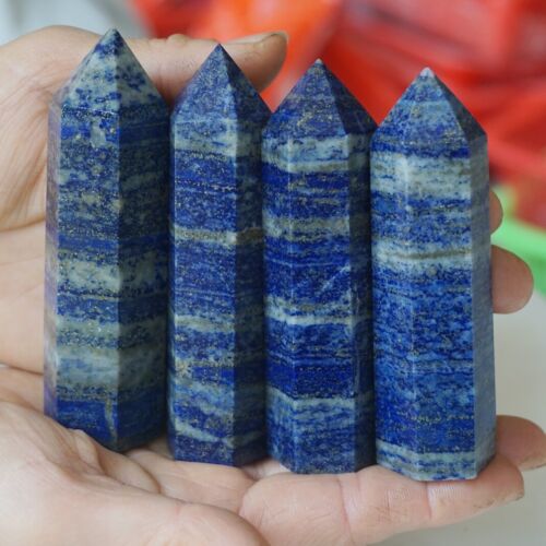 4.4LB 2KG 18Pcs Natural Lapis Lazuli & Pyrite Crystal Point Tower Healing Bulk