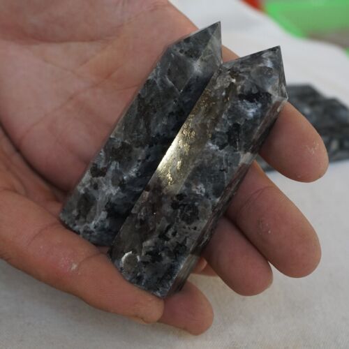 2KG 4.4LB 22Pcs Natural Flashy Larvikite Labradorite Crystal Points Tower Healing