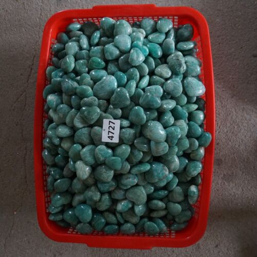 1KG 2.2LB 43Pcs Natural Green Amazonite Quartz Crystal Heart Palm stone Healing