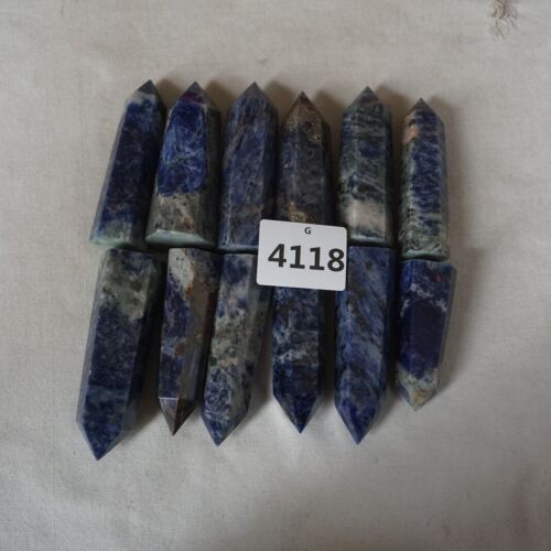 2kg 4.4LB 24Pcs Natural Blue Sodalite Crystal Point Tower Obelisk Polished Healing