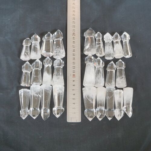 2KG 4.4LB 50Pcs Natural Clear White Quartz Crystal Point Scepter Carving Healing Bulk