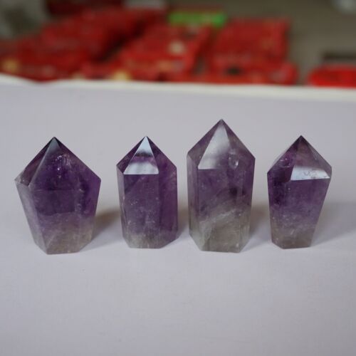 2KG 4.4LB 56Pcs Natural Purple Amethyst Quartz Crystal Point Tower Polished Healing