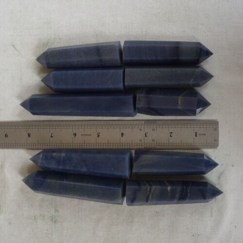 2KG 20 Pieces Natural Blue Aventurine Jasper Crystal Obelisk Point Tower Healing