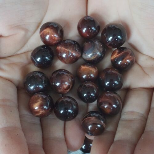 1KG 2.2LB 195Pcs Natural Red Tiger Eye Quartz Crystal Sphere Ball Healing 12-17mm