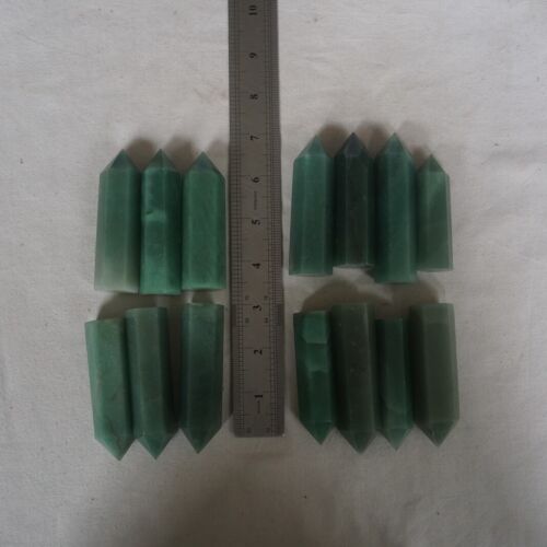 2kg 4.4LB 24Pcs Natural Green Aventurine Jade Crystal Point Tower Polished Healing