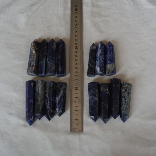 5KG 11LB 75Pcs Natural Blue Sodalite Crystal Point Tower Obelisk Polished Healing