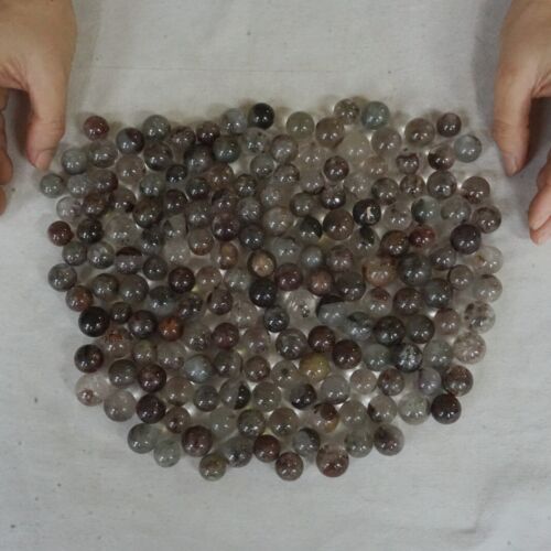 1KG 2.2LB 175Pcs Tiny Natural Phantom Ghost Clear Quartz Crystal Sphere Ball Healing