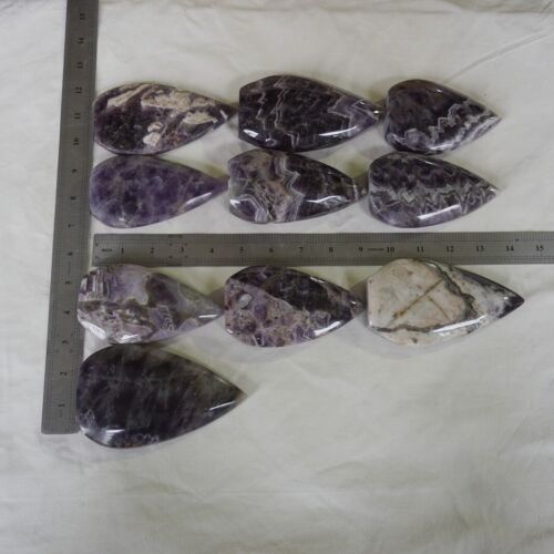 3KG 6.6LB 10Pcs Natural Phantom Chevron Amethyst Crystal Point Flame Palm Stone Healing