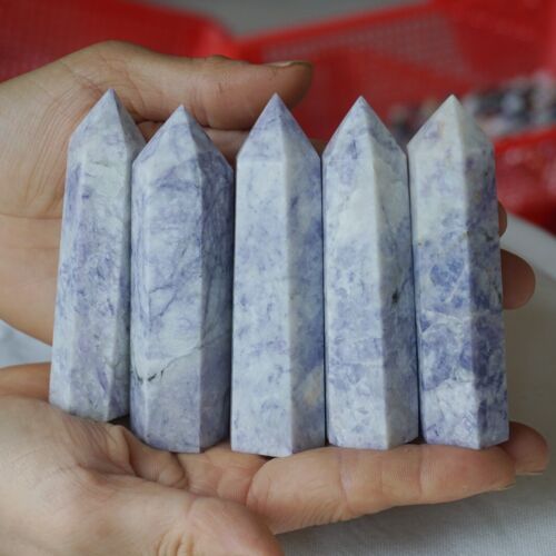 2KG 4.4LB 22 Natural Purple Tiffany Stone Violet Quartz Crystal Point Tower Healing