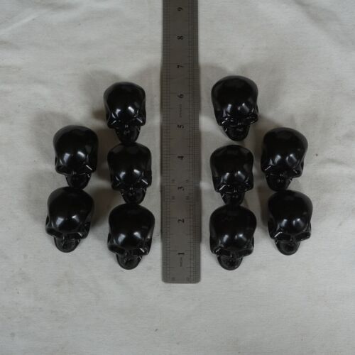 20Pcs 3.2LB Small Natural Obsidian Quartz Crystal Skull Head Carving Healing