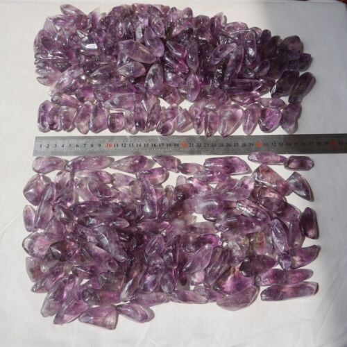 11LB 270Pcs Raw Natural Purple Amethyst Quartz Crystal Tumbled Healing Bulk