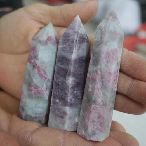 2KG 4.4LB 26Pcs Natural Red Tourmaline Quartz Crystal Points Tower Obelisk Healing Bulk