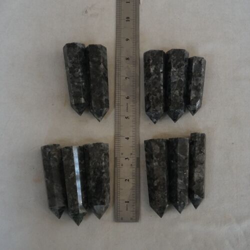 2KG 4.4LB 22Pcs Natural Flashy Larvikite Labradorite Crystal Points Tower Healing