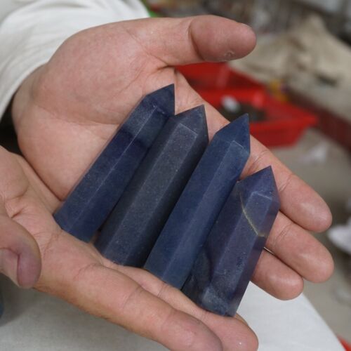 2KG 20 Pieces Natural Blue Aventurine Jasper Crystal Obelisk Point Tower Healing