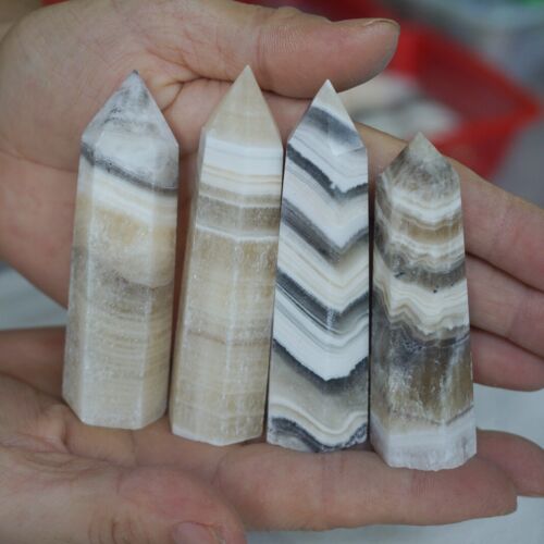 2KG 4.4LB 30Pcs Natural Mexico Banded Calcite Crystal Point Tower Polished Healing