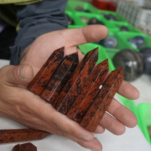 5kg 11LB 90Pcs Natural Mahogany Obsidian Quartz Crystal Point Tower Healing Bulk