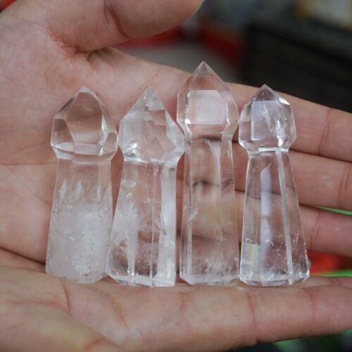 2KG 4.4LB 50Pcs Natural Clear White Quartz Crystal Point Scepter Carving Healing Bulk