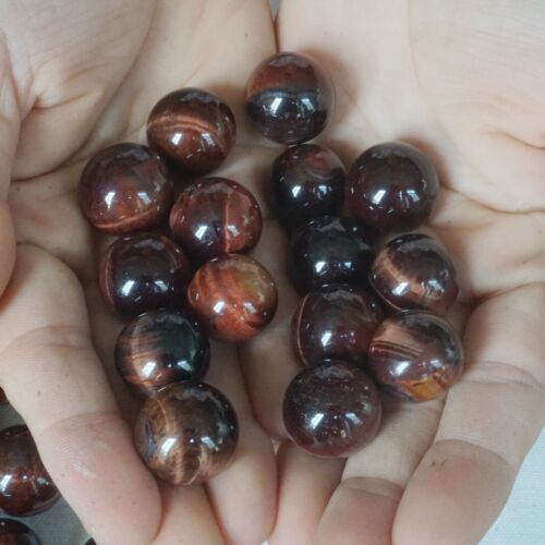 1KG 2.2LB 120Pcs Natural Red Tiger Eye Quartz Crystal Sphere Ball Healing 17-19mm