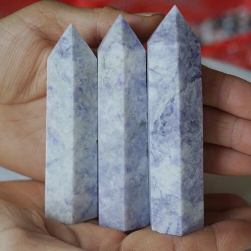 2KG 4.4LB 22 Natural Purple Tiffany Stone Violet Quartz Crystal Point Tower Healing