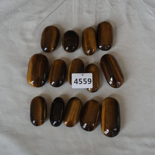 2KG 4.4LB 28Pcs Natural Tiger Eye Quartz Crystal Palm Stones Tumbled Healing