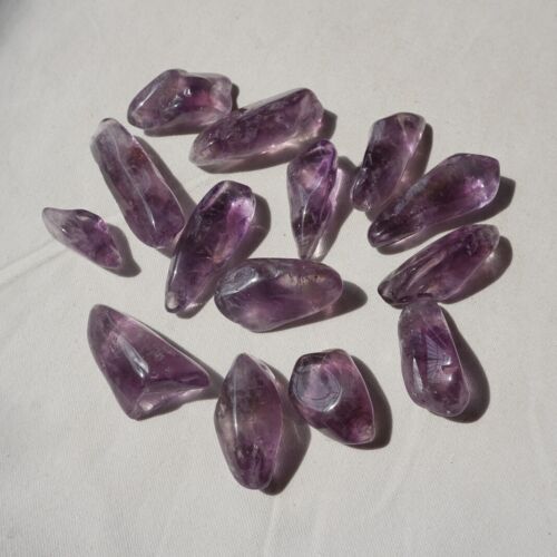 11LB 270Pcs Raw Natural Purple Amethyst Quartz Crystal Tumbled Healing Bulk