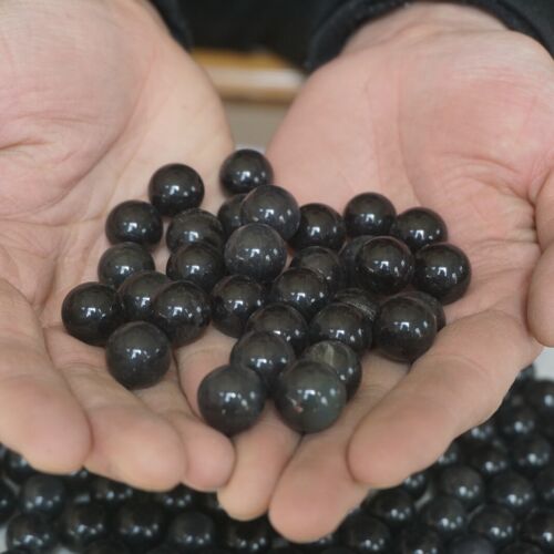 1KG 250Pcs Tiny Natural Cat Eye Obsidian Crystal Sphere Ball Healing 13-16mm