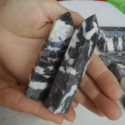 5KG 11LB 65Pcs Natural Zebra Rock Jasper Crystal Point Tower Healing Sinkiang Bulk