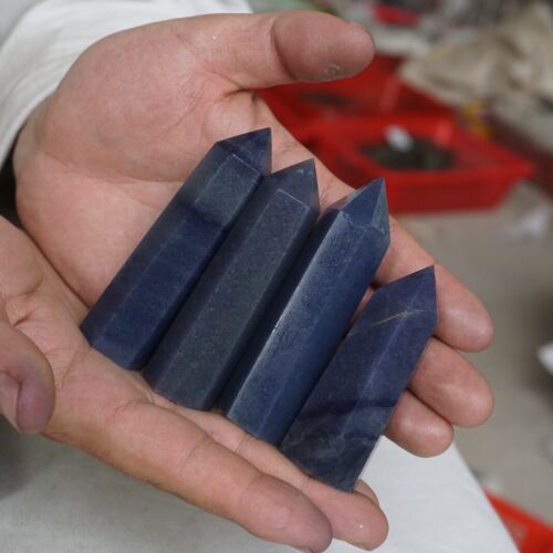 2KG 20 Pieces Natural Blue Aventurine Jasper Crystal Obelisk Point Tower Healing