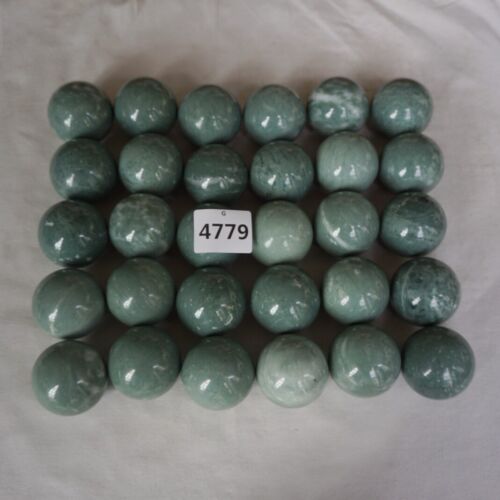 4.8kg 10.5LB 30Pcs Natural Green Jasper Quartz Crystal Sphere Ball Polished Healing