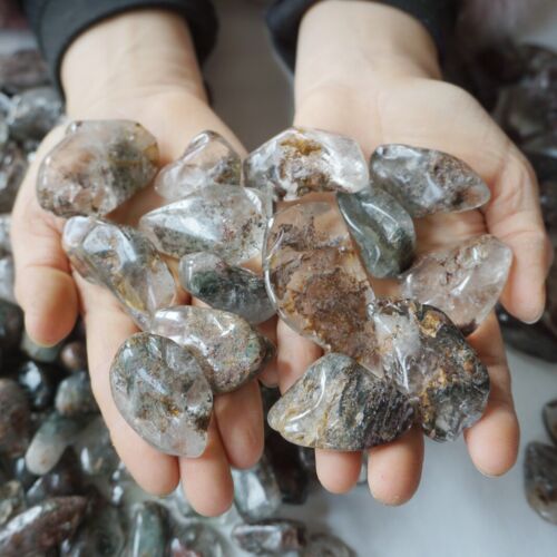 11LB 5KG 360Pcs Natural Phantom Ghost Clear Quartz Crystal Stone Tumbled Healing Brazil Wholesales Lots