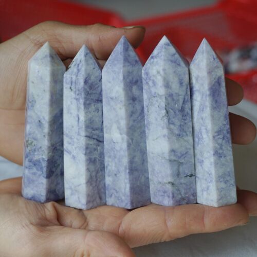 2KG 4.4LB 22 Natural Purple Tiffany Stone Violet Quartz Crystal Point Tower Healing