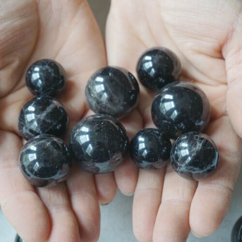 2.2LB 50Pcs Natural Black Dark Smoke Quartz Crystal Sphere Ball Polished Healing