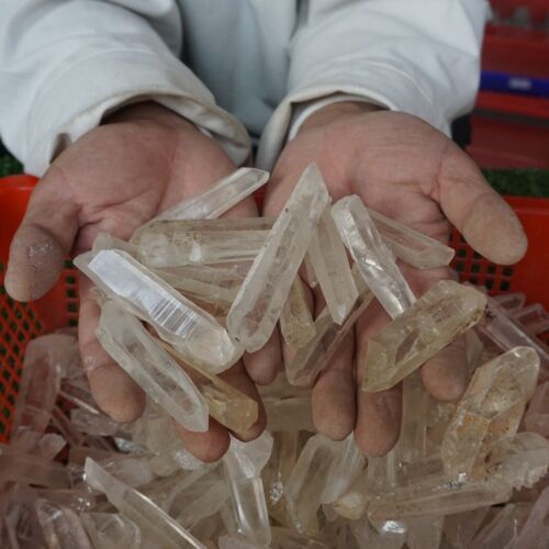 11LB 5Kg Natural Raw Clear Quartz Crystal Points Original Brazil Bulk Wholesale Lot